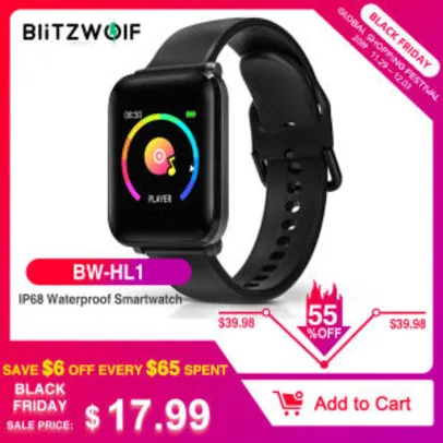 Smartwatch Blitzwolf BW-HL1 | R$75