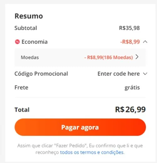 Imagem na descrição da promoção