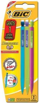 [Frete grátis com prime] Lápiseiras 0, 9mm Shimmers c/1 Lápiseira grátis 891947 Bic, BIC, 891947, Preto, pacote de 3