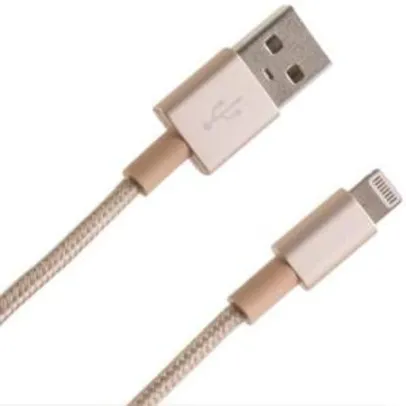 Cabo USB para iPhone ONN Dourado Licenciado Apple 90cm por R$ 37
