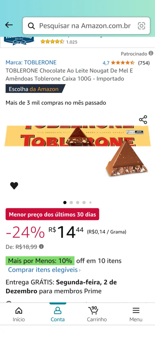 Imagem na descrição da promoção