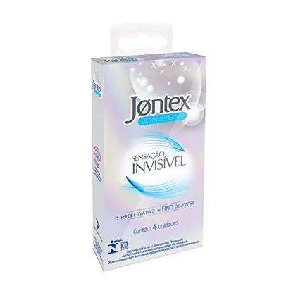 Preservativo Camisinha Jontex Sensação Invisível - 4 unidades, Jontex. | R$22