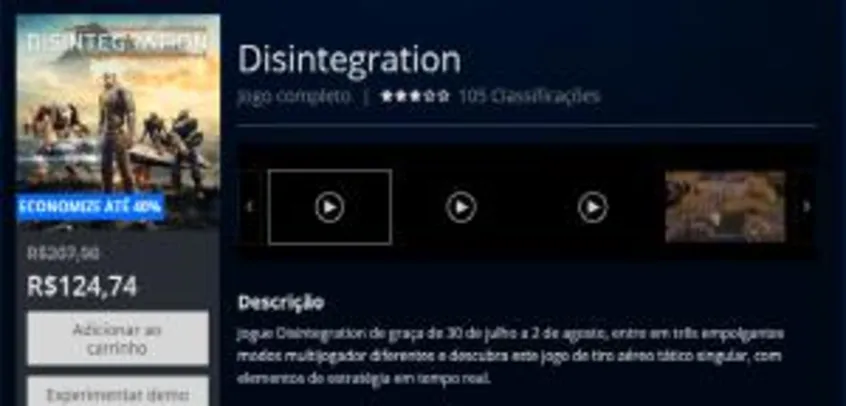 disintegration - fim de semana grátis