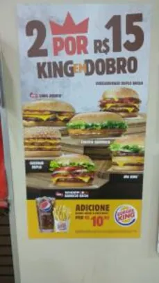Novos sanduíches - King em Dobro | R$15