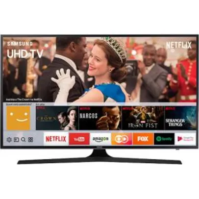 Smart TV LED 43" Samsung 43MU6100 UHD 4K HDR 3 HDMI 2 USB 120Hz - R$ 1575