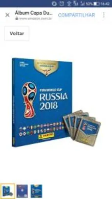 Álbum Capa Dura da Copa do Mundo Rússia 2018 + 60 Figurinhas - R$37