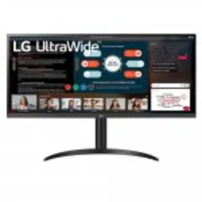 Monitor Ultrawide LG 34 Full hd, 34WP550-B - Preto