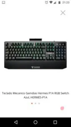 Teclado Mecanico Gamdias Hermes P1A RGB Switch - R$250