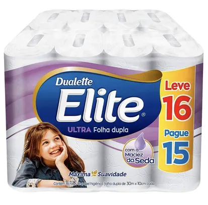 Papel higiênico elite 16 rolos