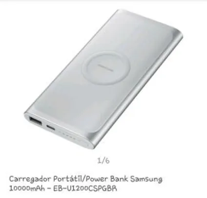 Carregador Portátil/Power Bank Samsung 10000mAh