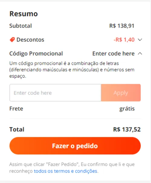 Imagem na descrição da promoção