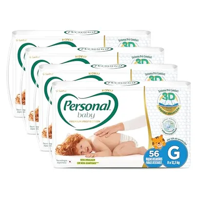 Personal Premium Protection G, 4 pacotes com 56 unidades cada