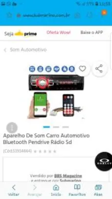Aparelho De Som Carro Automotivo Bluetooth Pendrive Rádio Sd