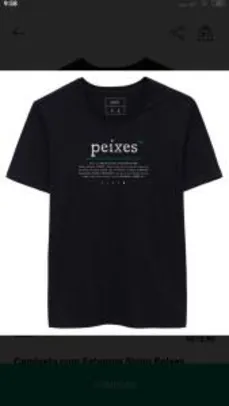 Camiseta Estampa Signo Peixes R$13