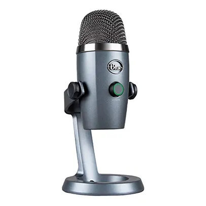 Microfone Condensador USB Logitech For Creators Blue Yeti Nano Captação Cardióide e Omnidirecional