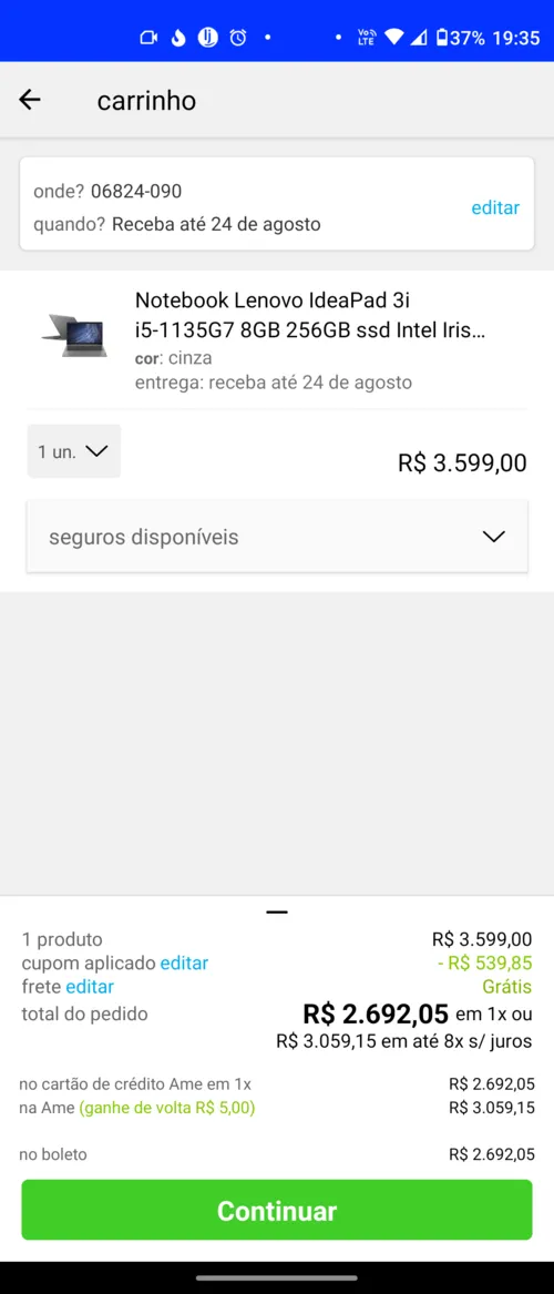 Imagem na descrição da promoção