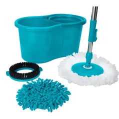 [AME R$48] Mop Giratório 3 em 1 - Refil Microfibra + Refil Tira Pó + Refil Limpeza Pesada - Casual Home