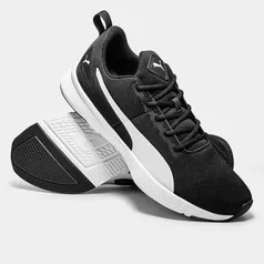 Tênis Puma Flyer Runner Mesh Bdp, Masculino - Preto + Branco