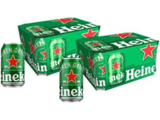 Cerveja Heineken Lager - Pack 24 Latas de 350ml | R$63