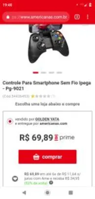 Controle Para Smartphone Sem Fio Ipega - Pg-9021 R$70 ( 5% de volta com AME)