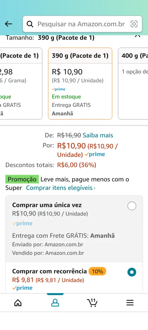 Imagem na descrição da promoção