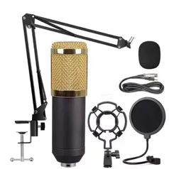 [DoBrasil/Moedas] Microfone Condensador Profissional para Canto Podcast, BM 800