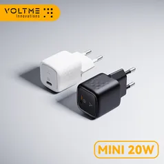 [Moedas R$16,87/ TaxaInclusa] Voltme-mini usb Tipo c Carregador, Carregamento Rápido, qc 4.0 3.0, 20w