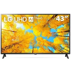 Smart TV 43 LG 4K UHD 43UQ7500 WiFi, Bluetooth, HDR, ThinQ AI, Google, Alexa