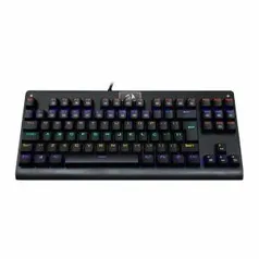 Teclado Mecanico Redragon Dark Avenger Preto Rainbow Switch Vermelho, K568R PT-RED | R$ 184