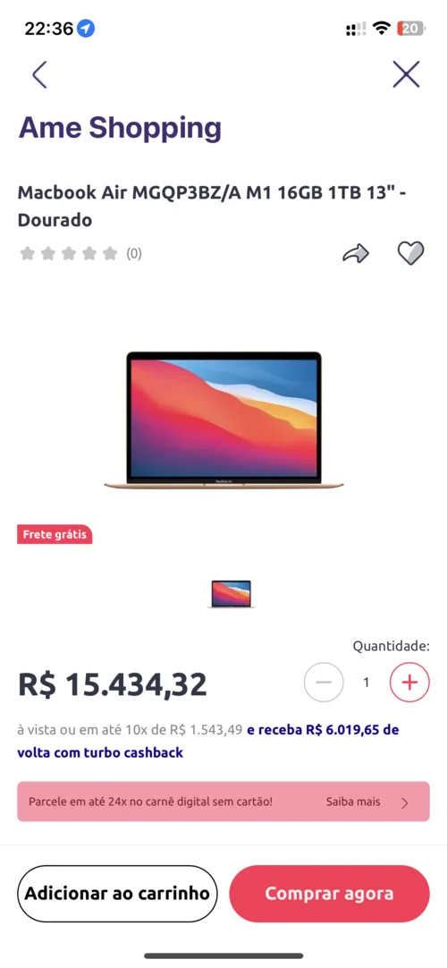 Imagem na descrição da promoção