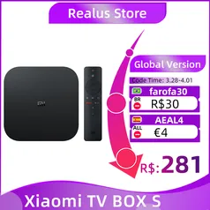 Global Version Xiaomi Mi TV Box S 4K Ultra HD Android TV 9.0 HDR 2GB 8GB WiFi Google Cast 