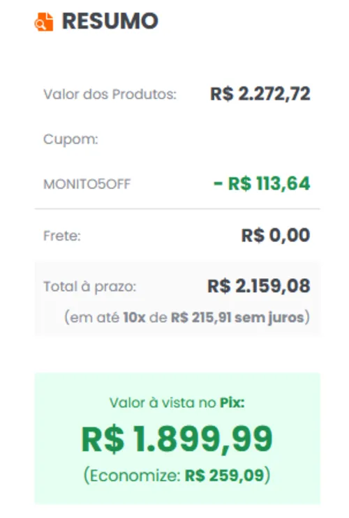 Imagem na descrição da promoção