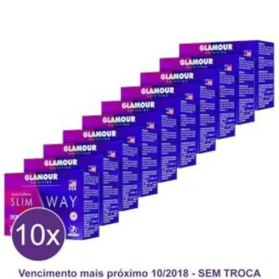 Kit 10x Termogênico Cafeína Slim Way Midway 60 Cáps