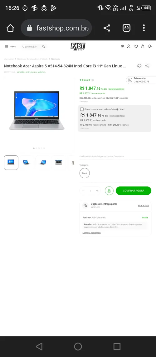 Imagem na descrição da promoção