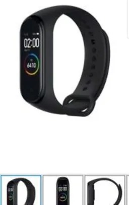 Smartband Monitor Cardíaco Xiaomi Mi Band 4 Preto por R$ 199