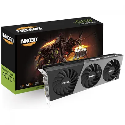 Placa de Vídeo INNO3D NVIDIA GeForce RTX 4070 Ti X3, 12GB, GDDR6X, DLSS, Ray Tracing, N407T3-126X-18