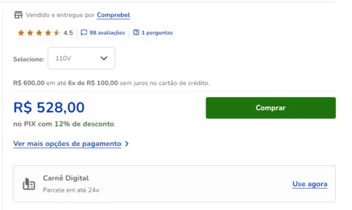 Imagem na descrição da promoção