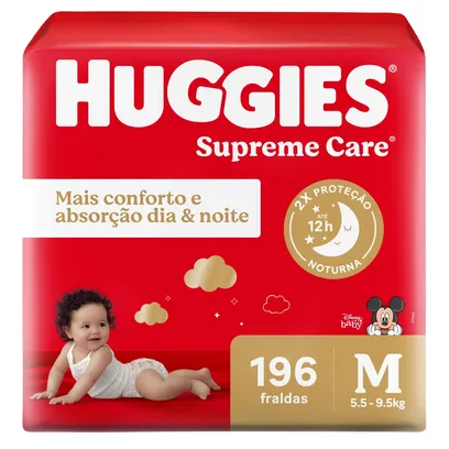 Foto do produto Fralda Huggies Supreme Care M 196 Unidades