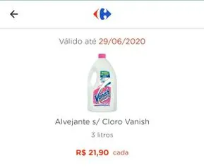 [App] Alvejante Vanish Multiuso Sem Cloro - 3L - R$22