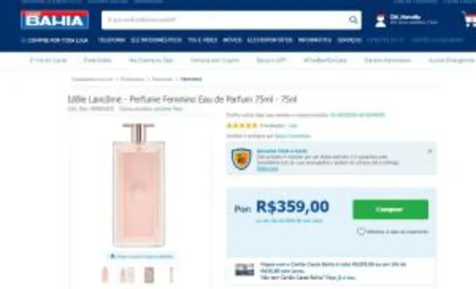 Idôle Lancôme - Perfume Feminino EUA de Parfum 75ml | R$359