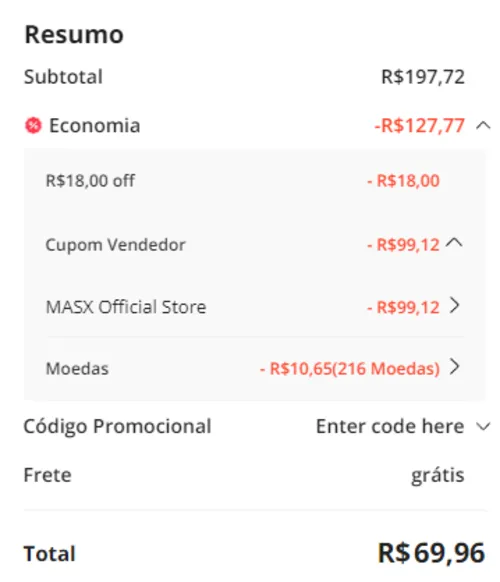 Imagem na descrição da promoção