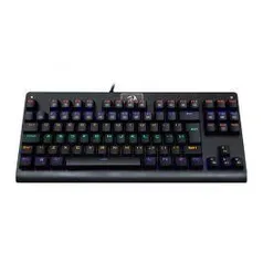 TECLADO MECANICO REDRAGON DARK AVENGER PRETO RAINBOW SWITCH VERMELHO, K568R PT-RED