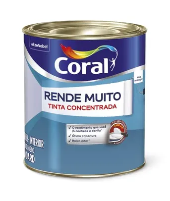 Tinta Acrílica Rende Muito Fosco Branco 900ml Coral