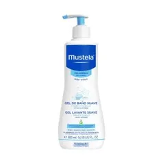 Sabonete Líquido Hipoalergénico Gel Lavante Corpo e Cabelo, Mustela Bebê, Azul, Grande/500 Ml