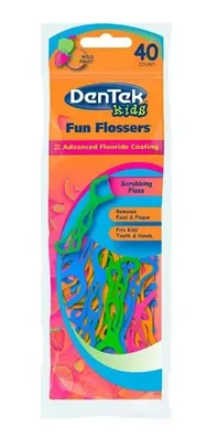 Fio Dental Kids Dentek Fun Flossers Com 40 Unidades