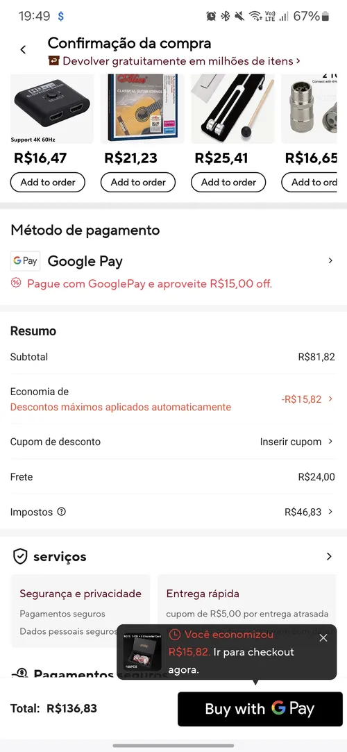 Imagem na descrição da promoção