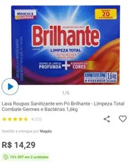 [APP] Lava Roupas Sanitizante em Pó Brilhante - 2 un | R$12