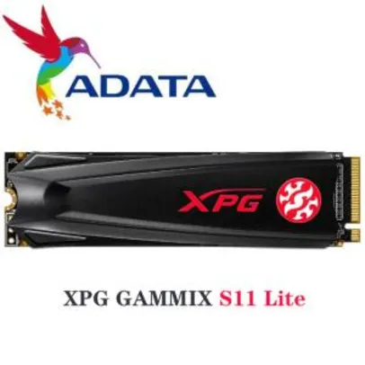SSD NVMe m.2 ADATA XPG GAMMIX S11 Lite (256 GB) Gen 3x4 | R$ 245