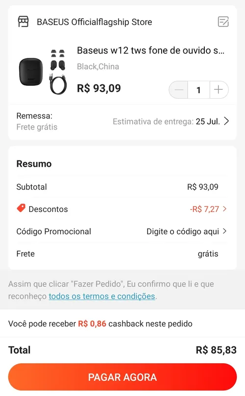 Imagem na descrição da promoção