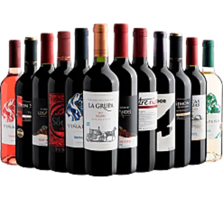 Kit com 12 garrafas de Vinho